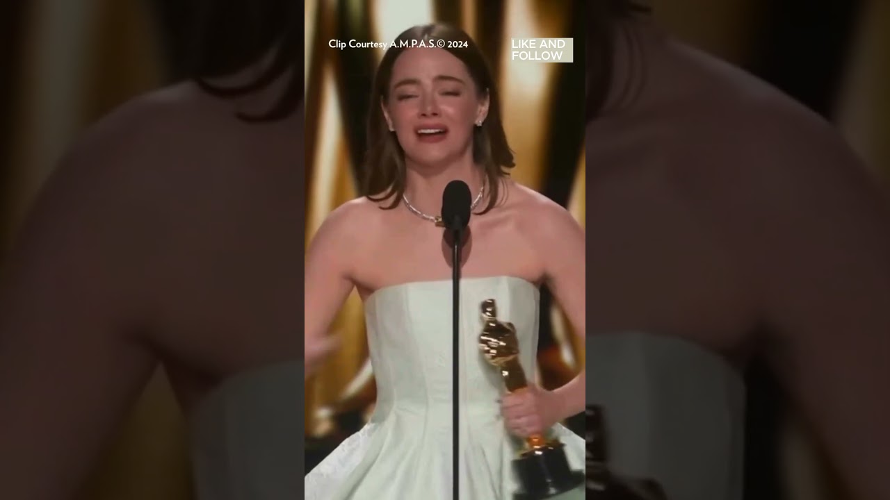 Emma Stone emotional speech for Best Actress at OSCARS 2024  #oscars #2024 #hollywood #emmastone