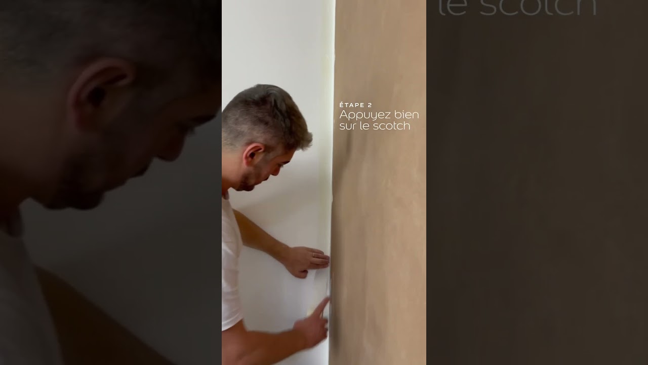 Peindre un angle de mur avec deux couleurs