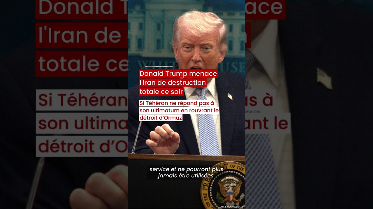 🤯 Guerre au Moyen-Orient : Trump menace l’Iran de destruction totale #trump #iran